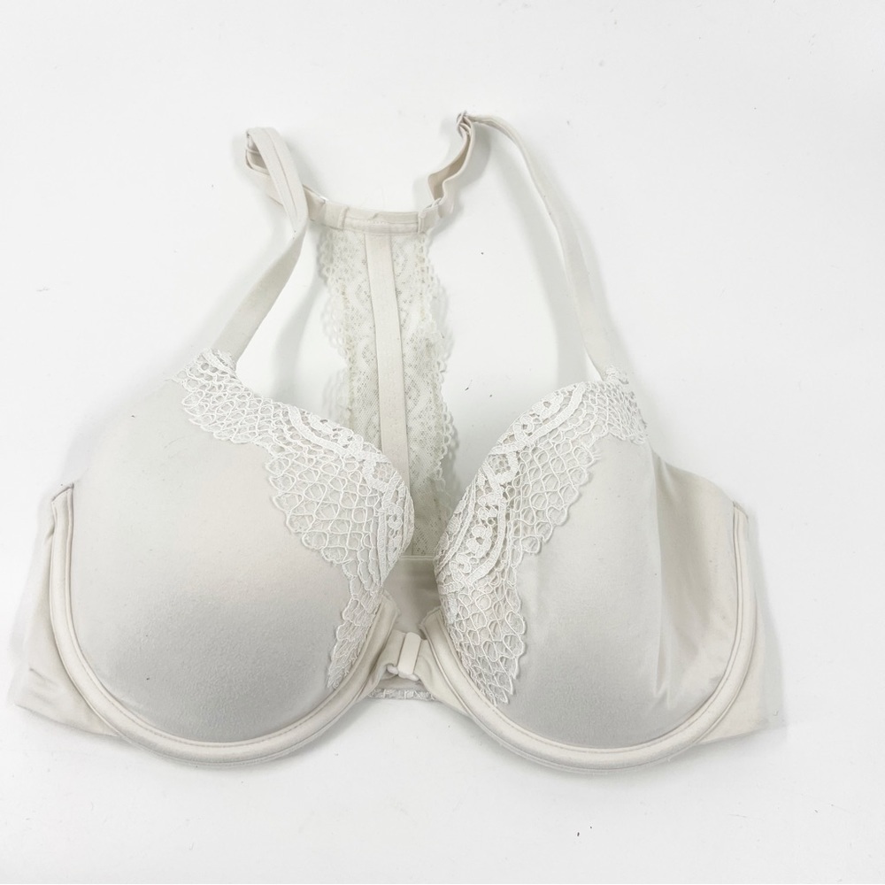 VICTORIA'S SECRET T-BACK LACE FRONT CLOSURE BRA SIZE 32DD